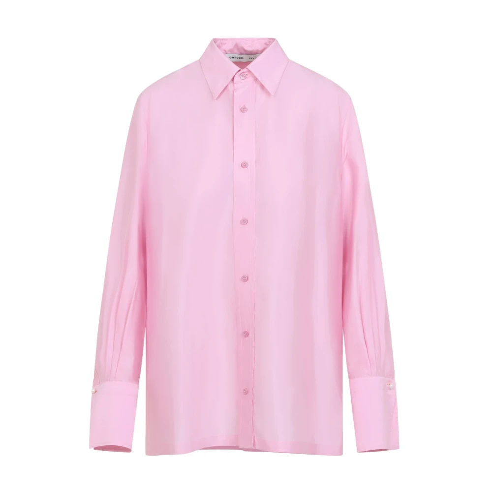 Carven Women's Pink Silk Shirt - Shirts - Xs - Blouses & Shirts