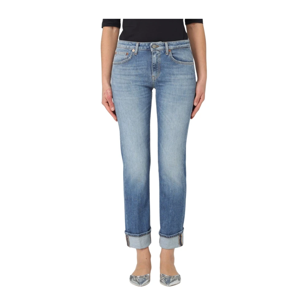 Dondup Women's Blue Slim Fit Jeans, W28, Coco Trousers Cotton Elastane