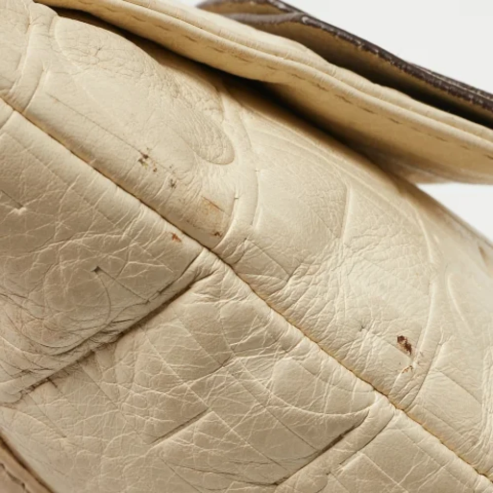 Carolina Herrera Pre-owned Leather shoulder-bags Beige Dames