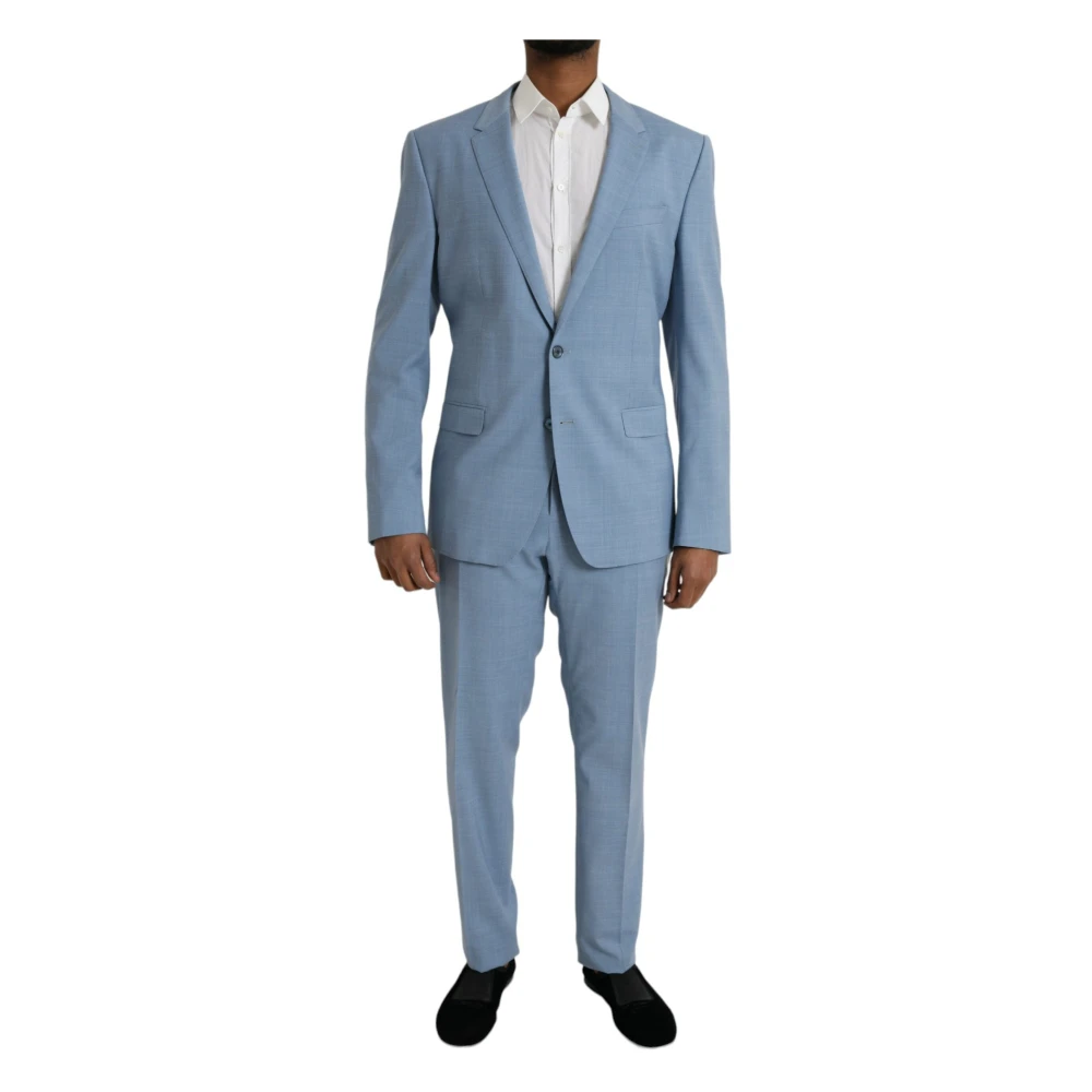 Dolce & Gabbana Slim Fit Martini Formell Kostym Blue, Herr