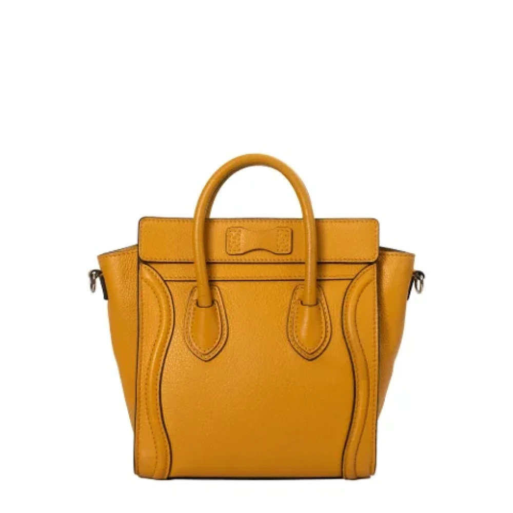 Celine Vintage Pre-owned Leather celine-bags Yellow Dames