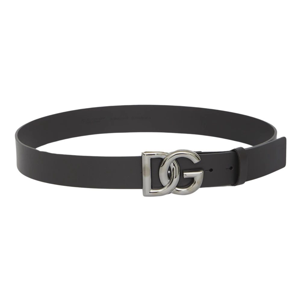 Dolce & Gabbana Stijlvolle Zwarte DG Logo Riem Black Heren