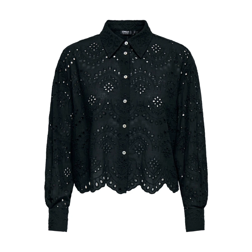 Only Lange Mouw Blouse Geweven Black Dames