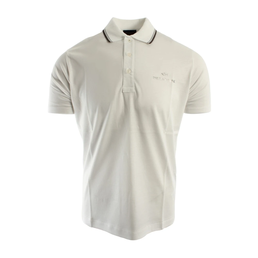 Paul & Shark White Polo Shirt - Male - Polo Shirts - S - Tops