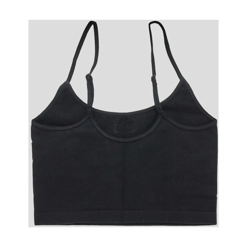 alexander wang Geribbelde Katoenen Cami Top Black Dames