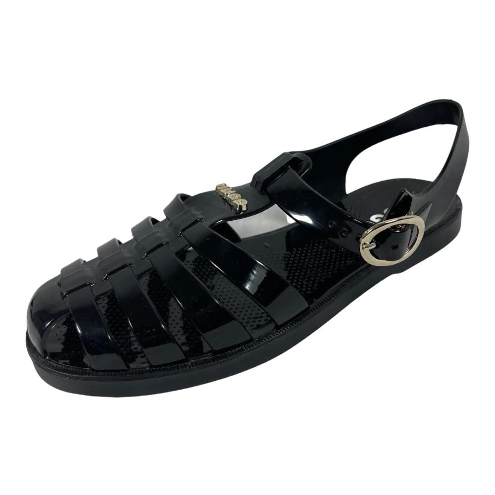 Hugo Boss Flat Sandals Black Dames
