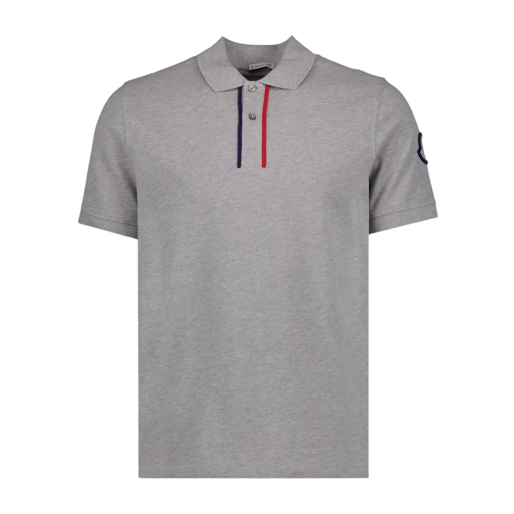 Moncler Klassieke Logo Polo Shirt Gray Heren