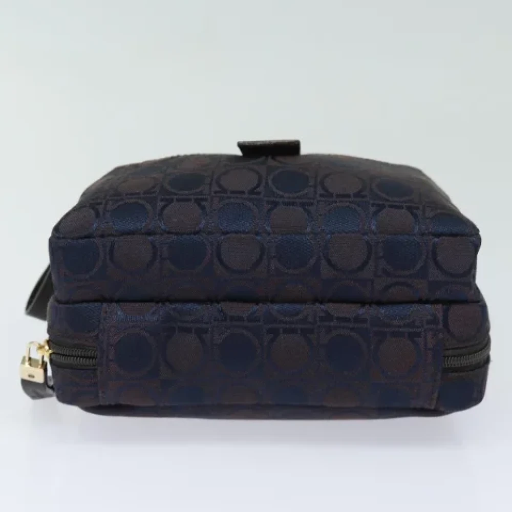 Salvatore Ferragamo Pre-owned Canvas handbags Blue Dames