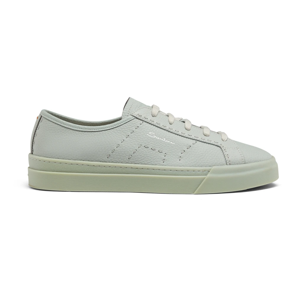 Santoni Heren leren sneaker Heren Schoenen Blauw