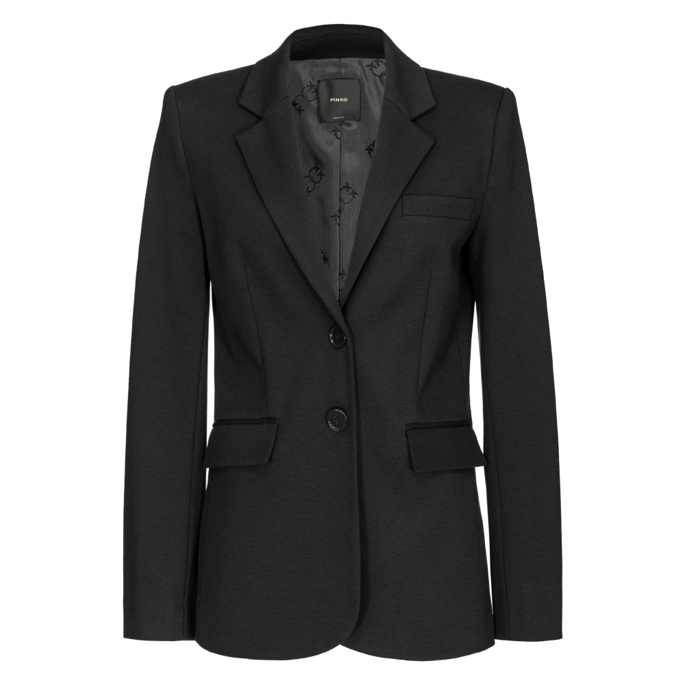 Pinko Zwarte Jassen voor Vrouwen Black Dames