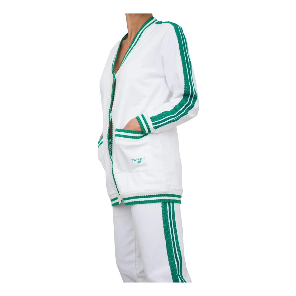 Twinset Lang Wit Vest White Dames