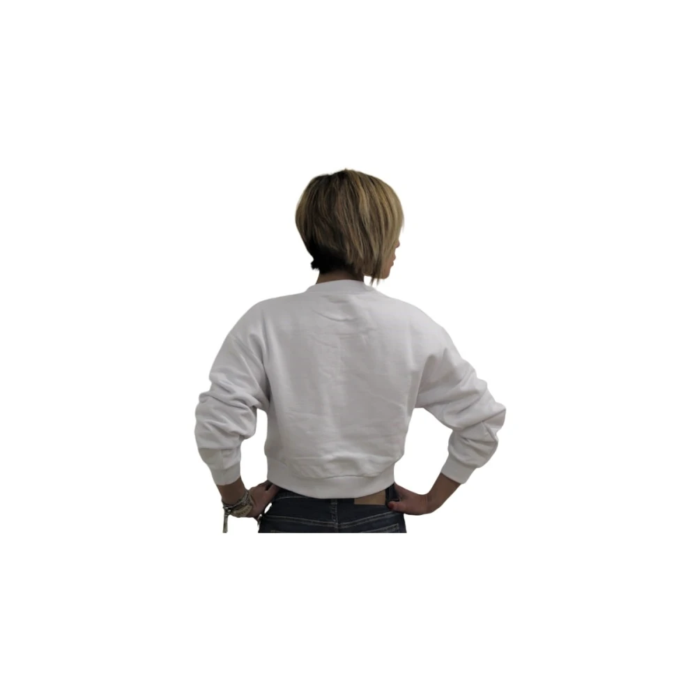 Gaëlle Paris Sweatshirt met ronde hals White Dames