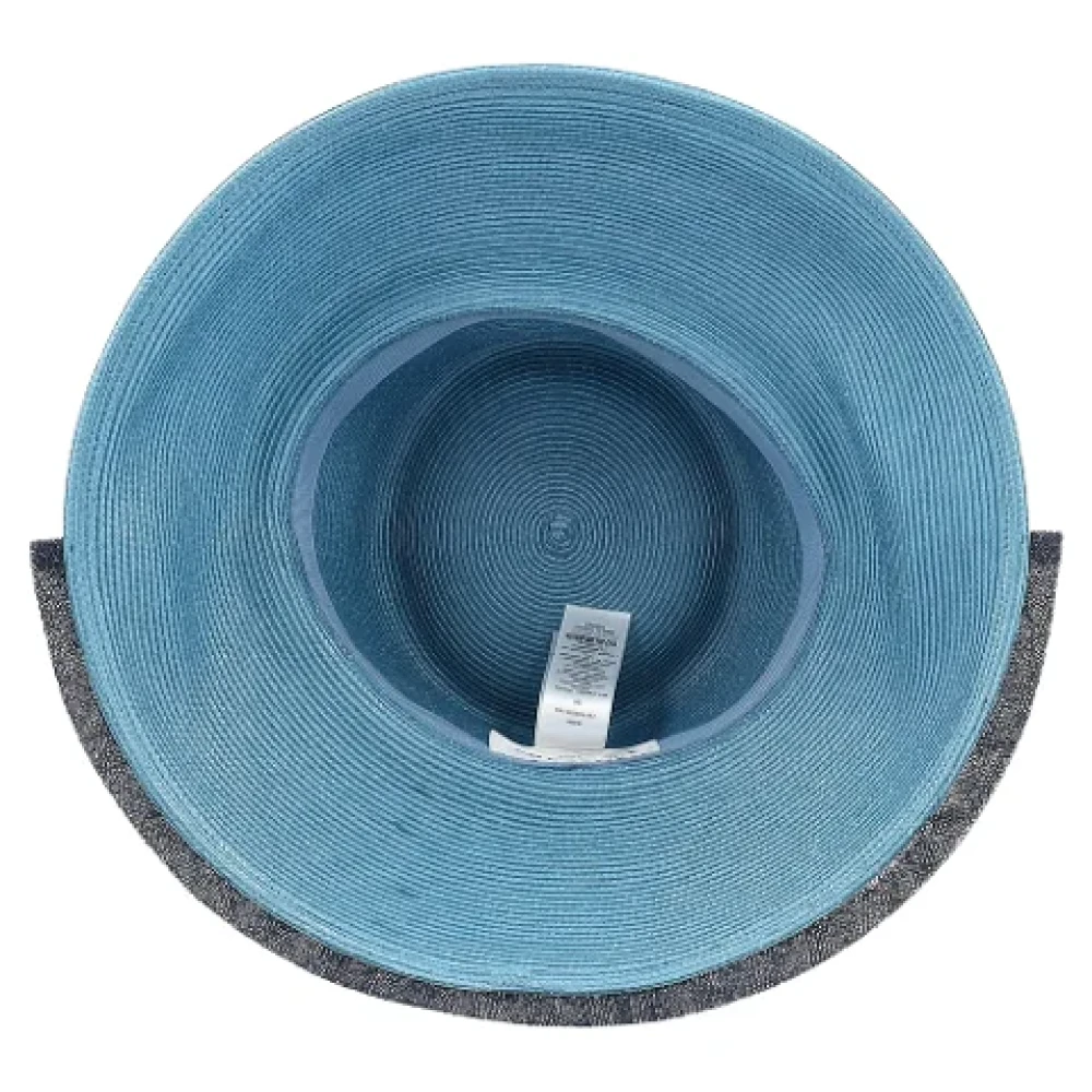 Dior Vintage Pre-owned Raffia hats Blue Dames