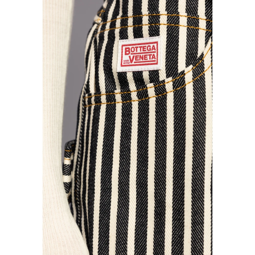 Bottega Veneta Gestreepte Patroon Jeans Black Dames