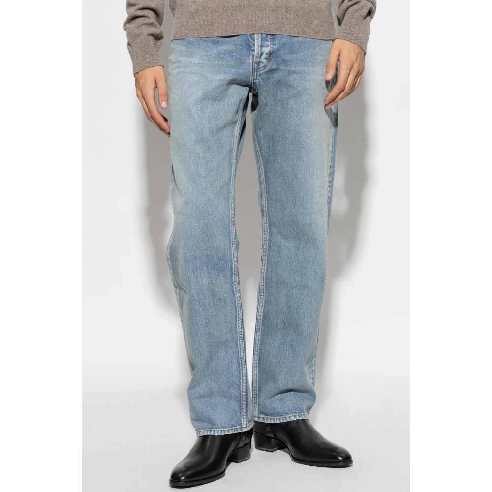 Saint Laurent Jeans met vintage effect Blue Heren