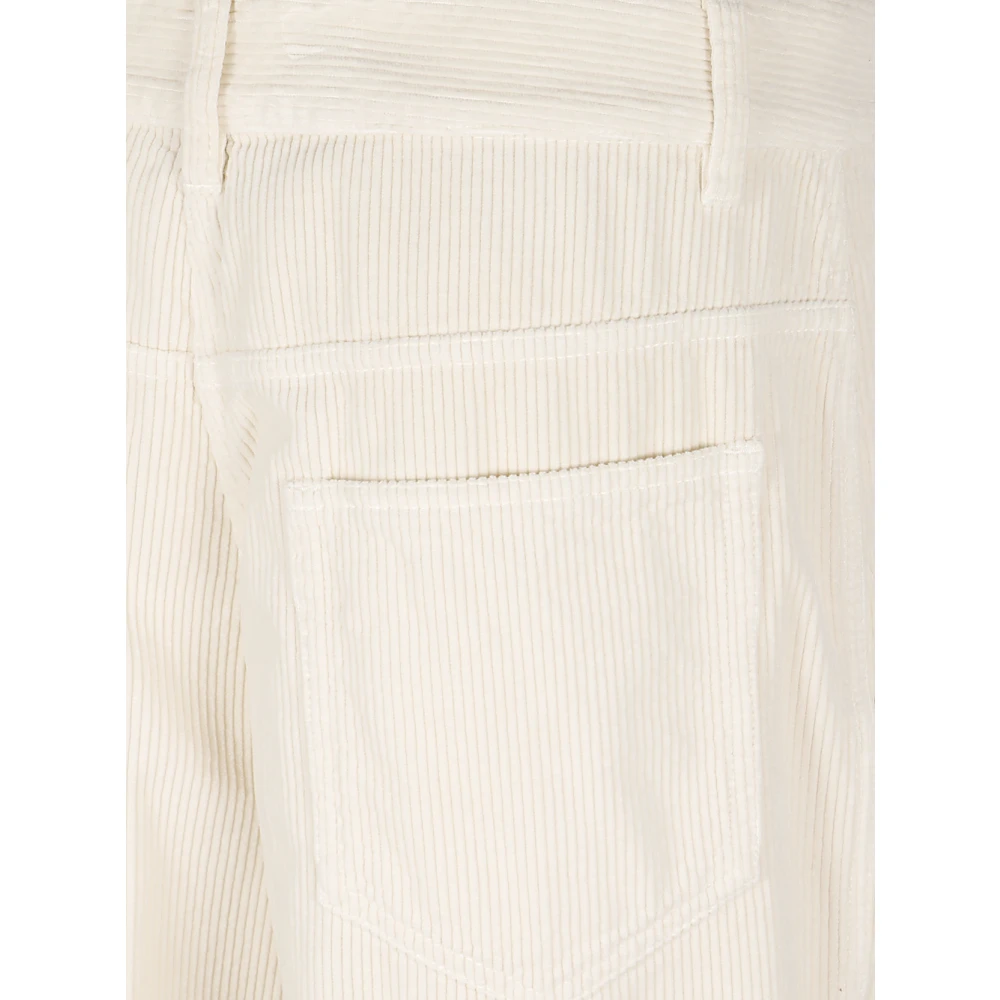 Aspesi Witte broek met wijde pijpen en rits White Heren