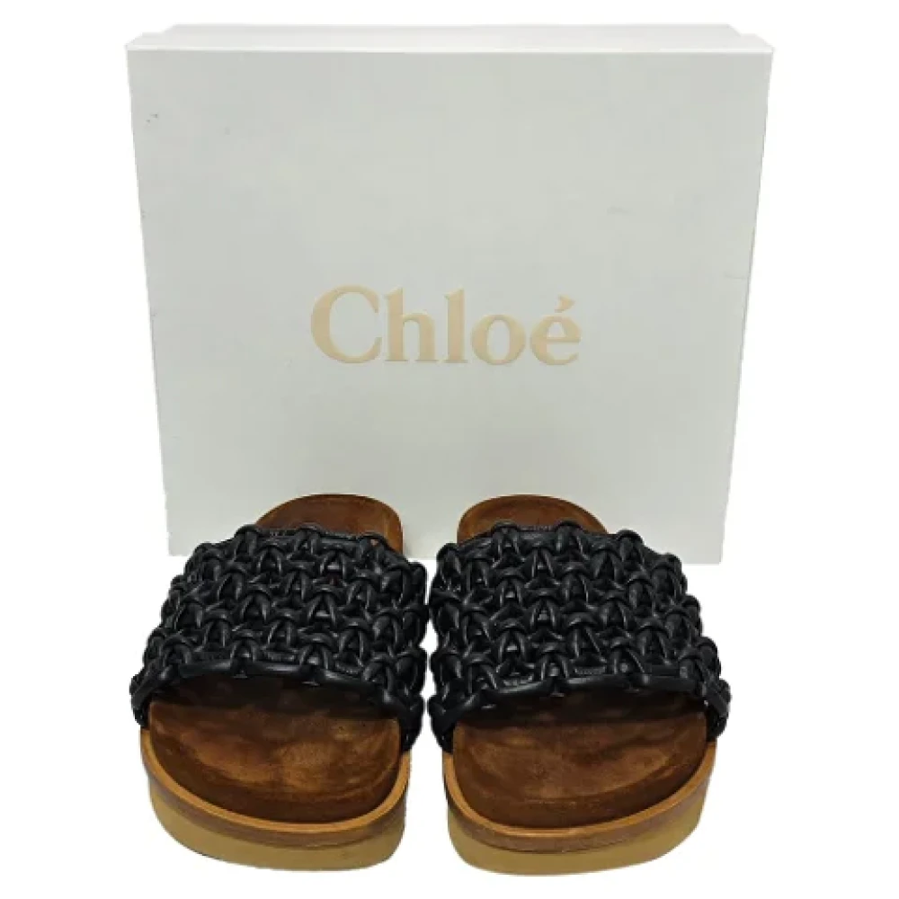 Chloé Pre-owned Leather sandals Black Dames