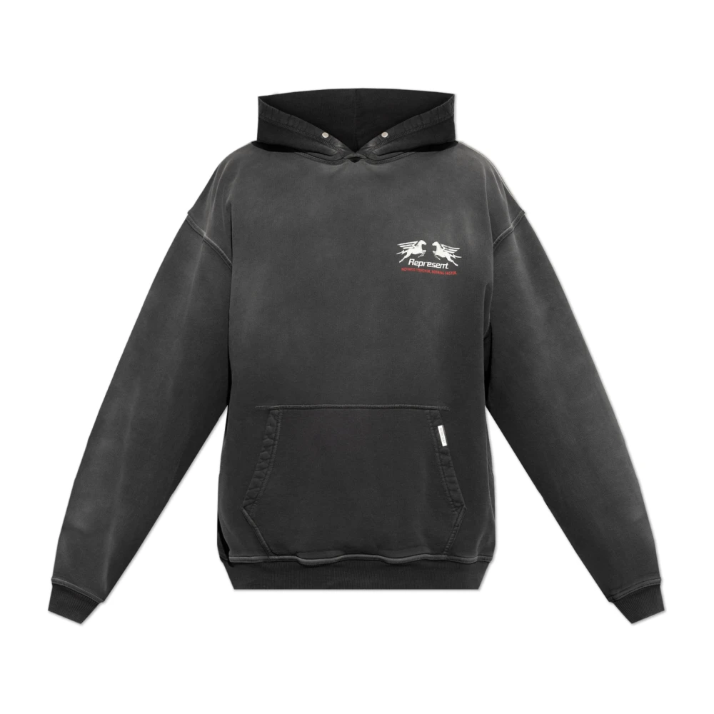 Represent Men's Gray Hoodies, M, 24 Hour Service Hoodie