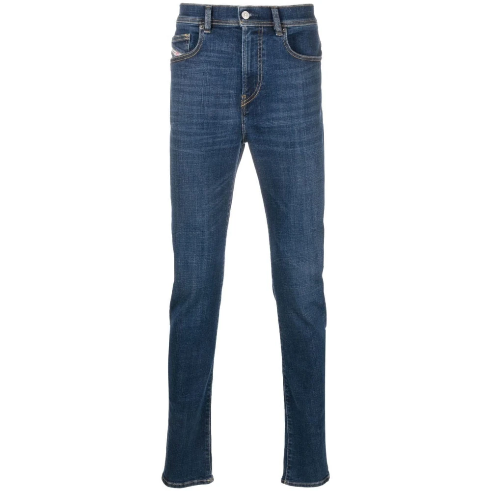 Diesel Casual Blauwe Straight Jeans Blue Heren