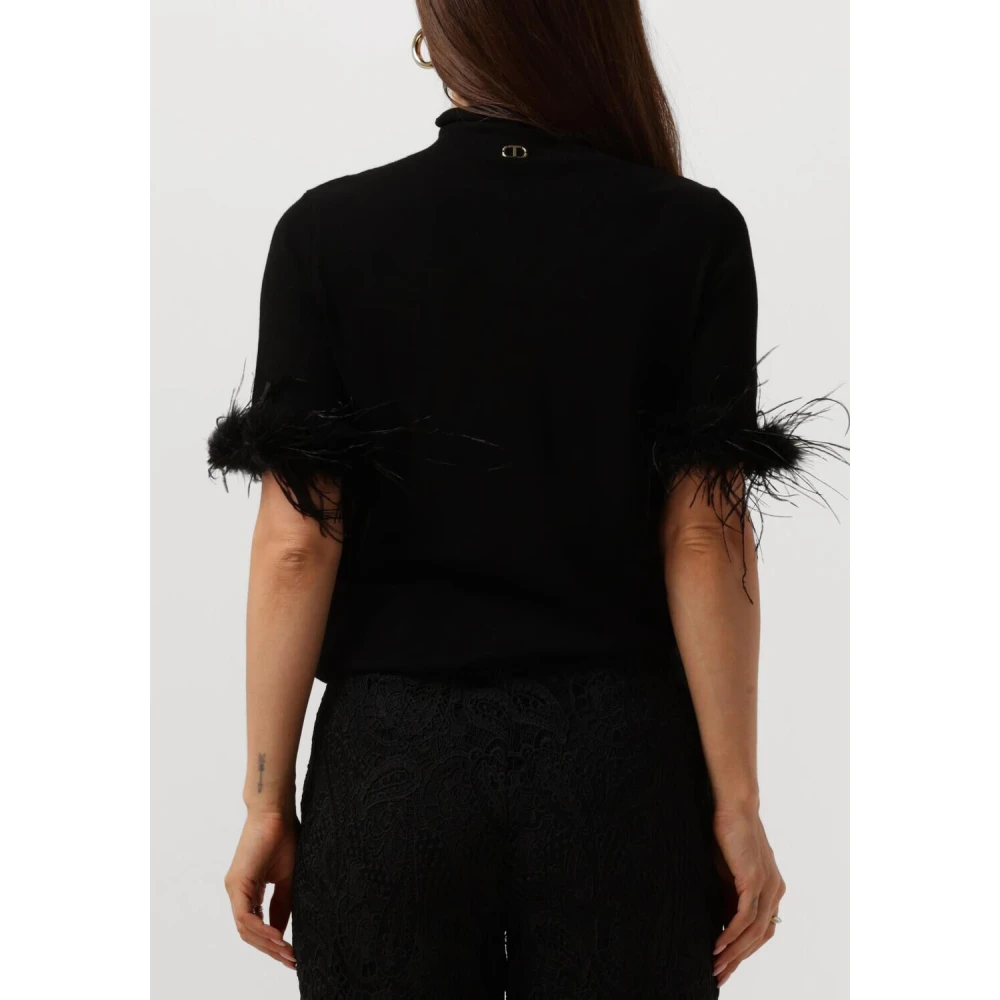 Twinset Elegante Zwarte Top Black Dames