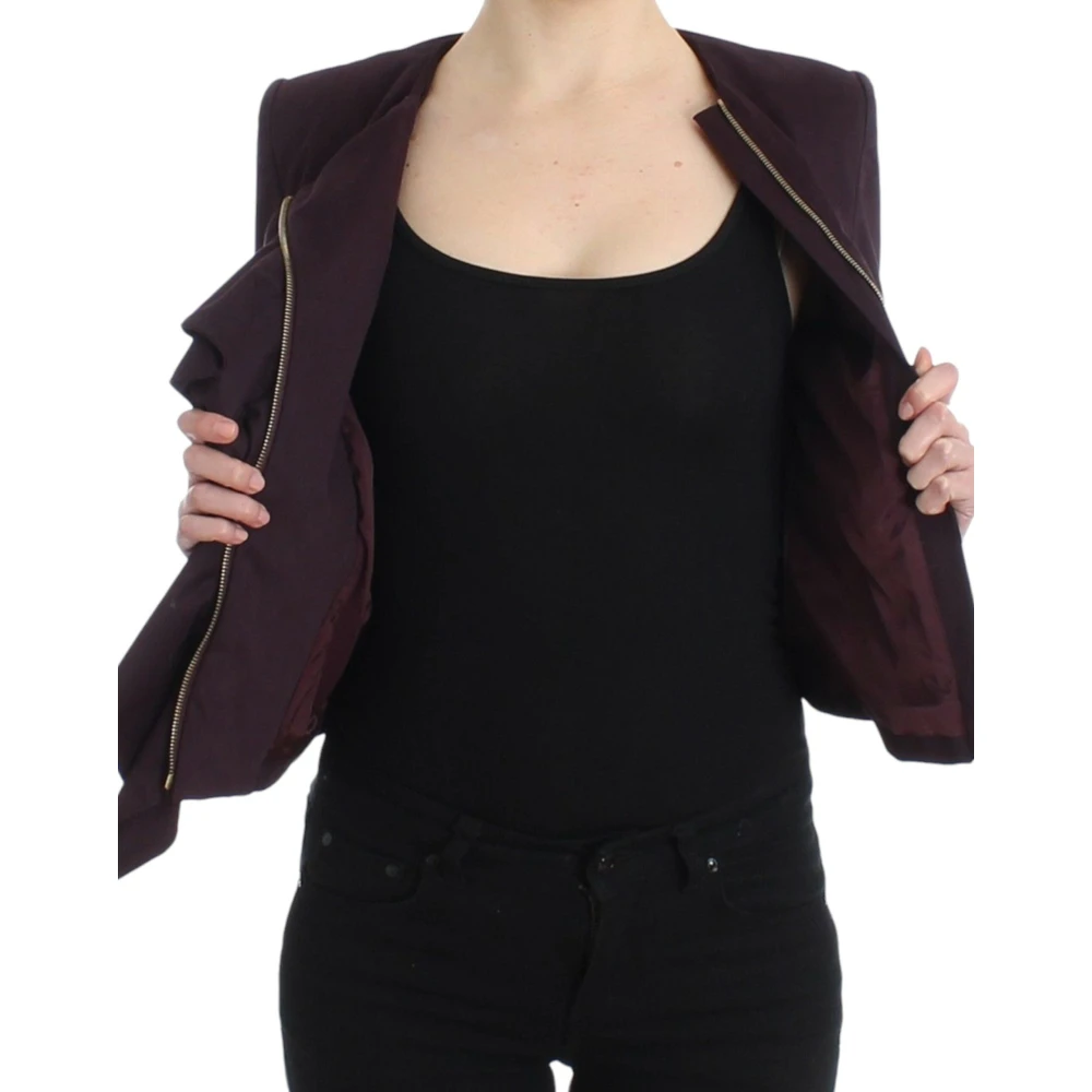 Gianfranco Ferré Elegante Paarse Blazer Katoenmix Purple Dames
