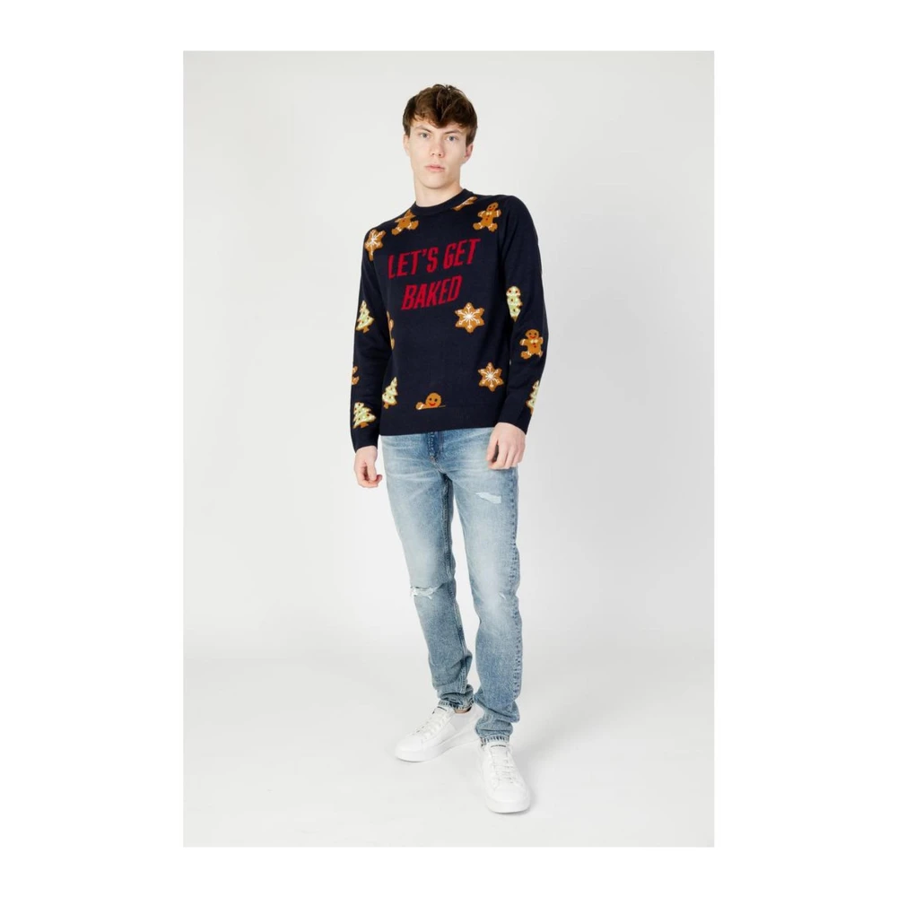 Only & Sons Gebreide Trui Collectie voor Mannen Blue Heren