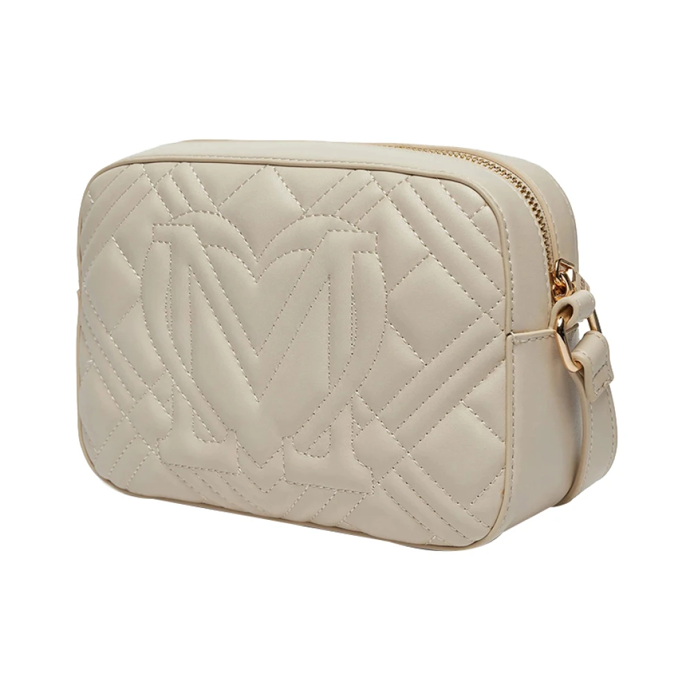 Moschino Ivoor Schoudertas Trendy Elegant Beige Dames