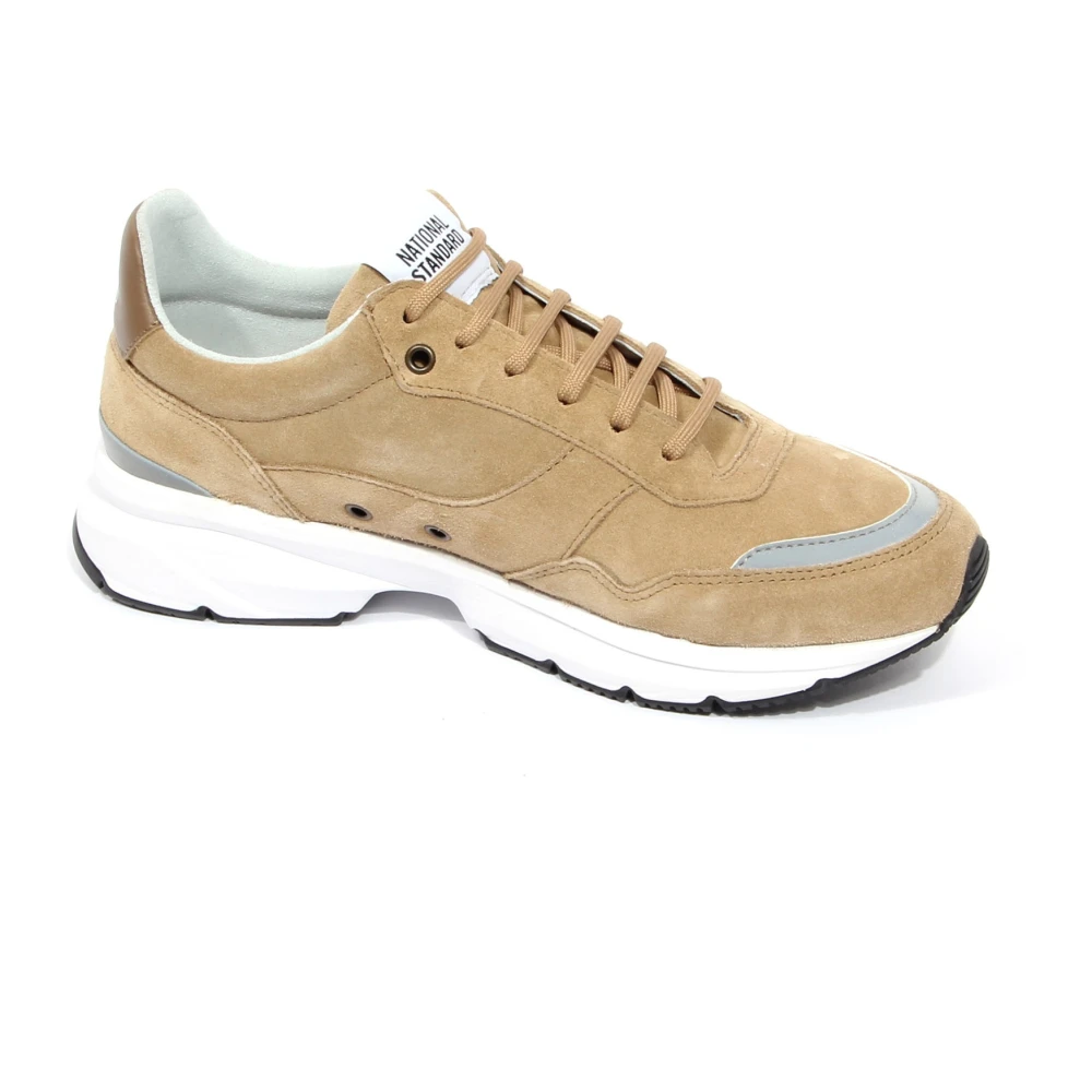 National Standard Beige Sneakers, Male, 11 Uk, Navy Suede Shoes