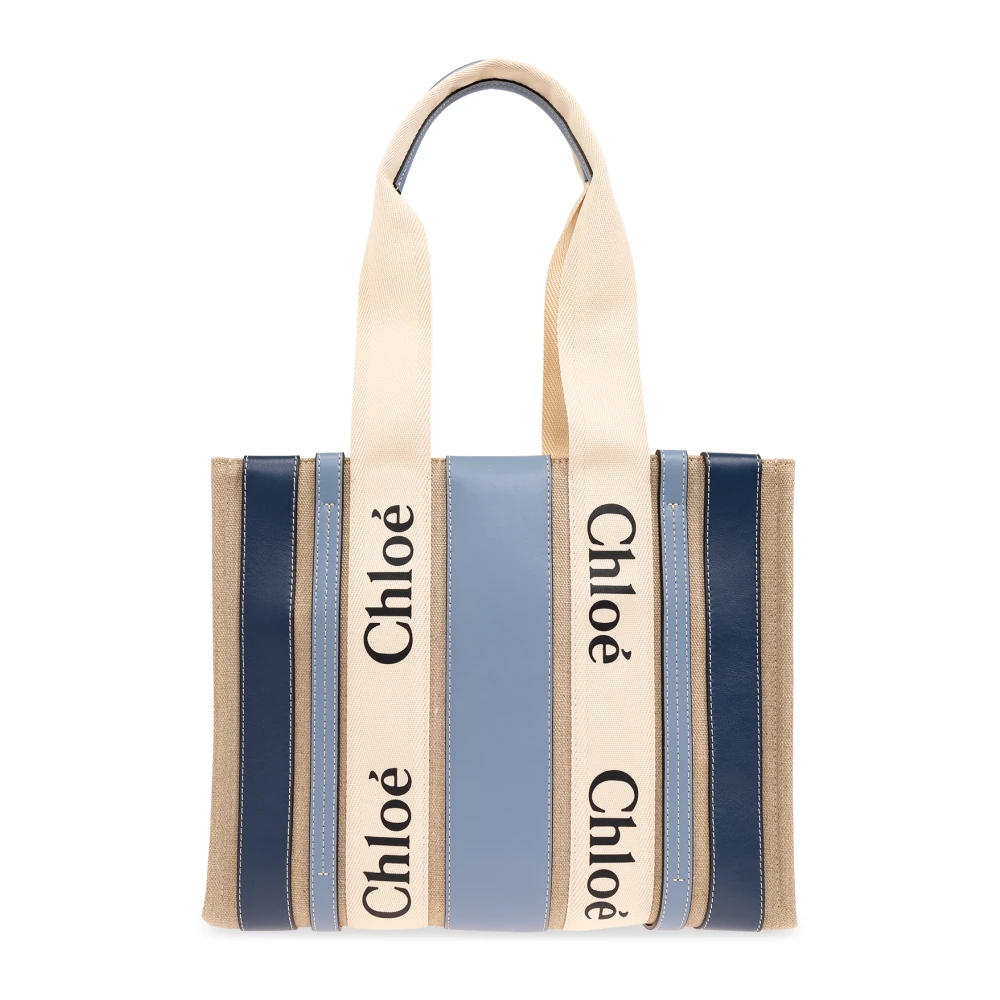 Chloé Woody Medium shopper tas Blue Dames