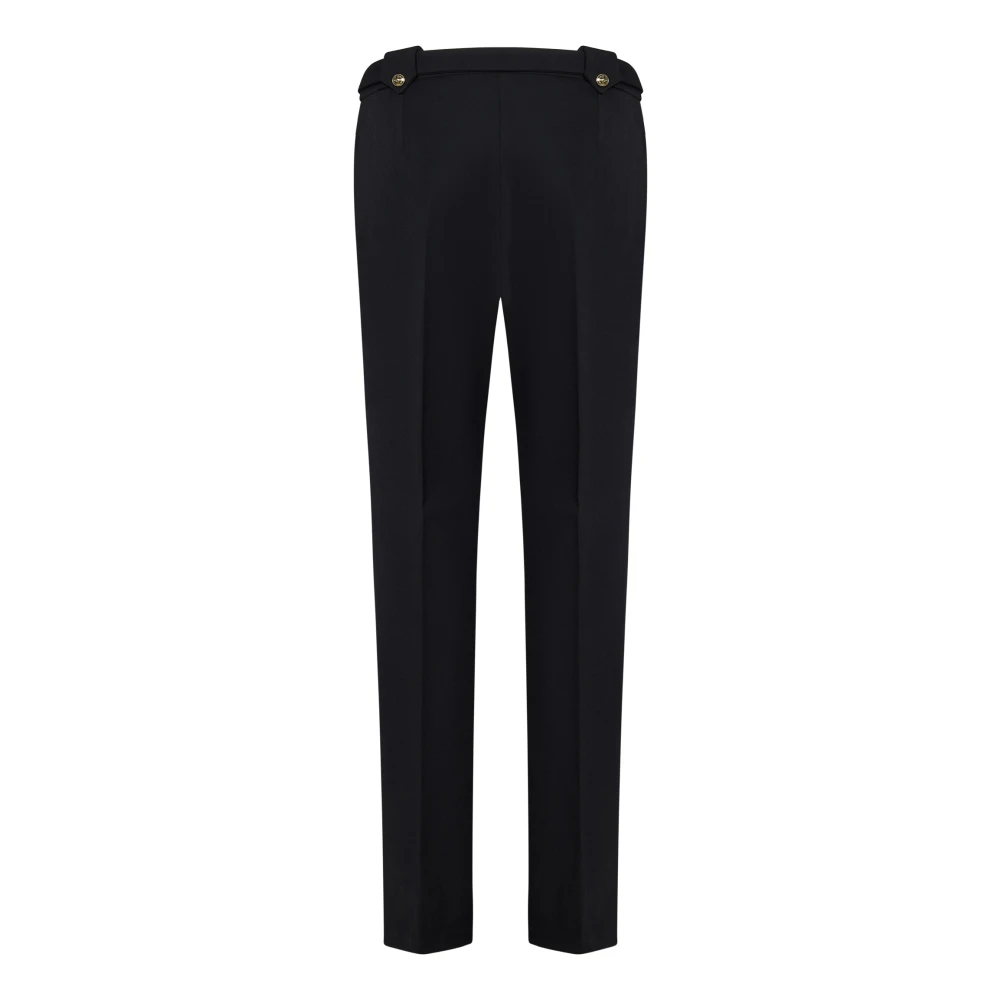 Versace Jeans Couture Zwarte broek met Barok gesp Black Dames