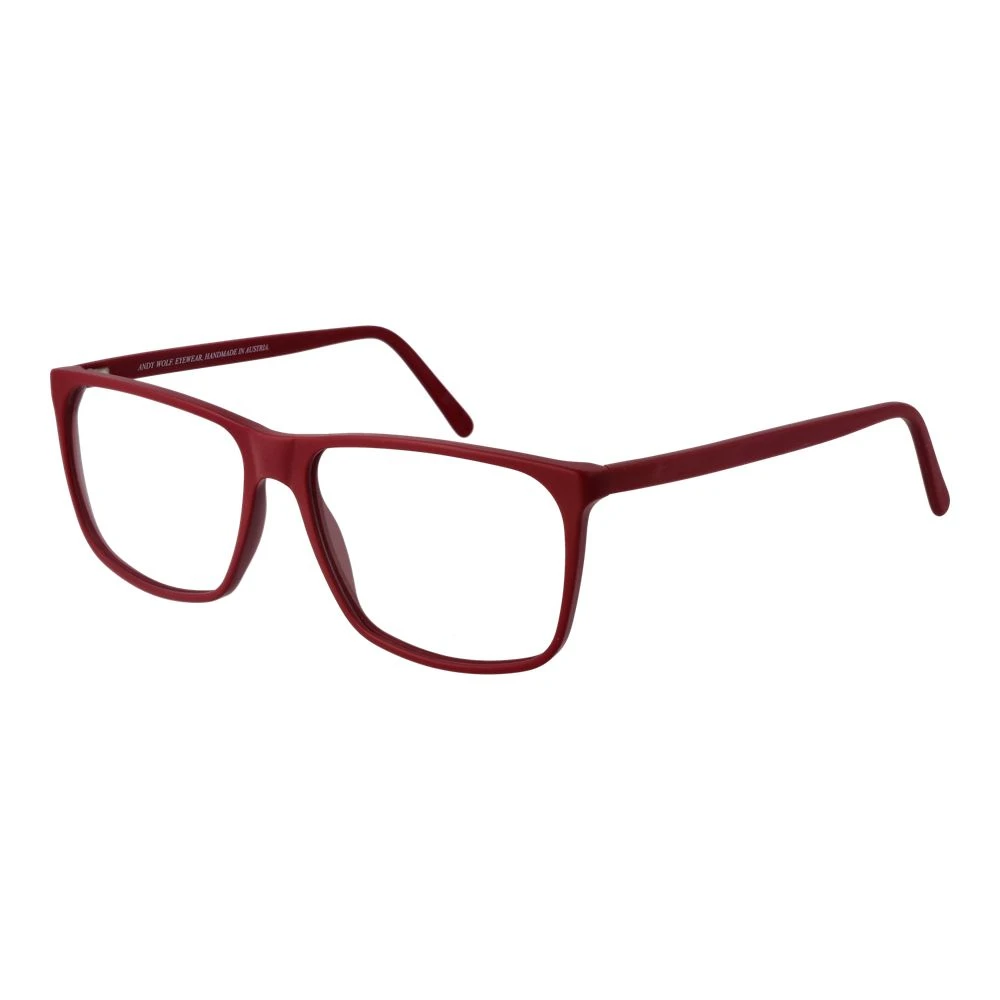 Andy Wolf Unisex Red Acetate Optical Frames Rectangle Style