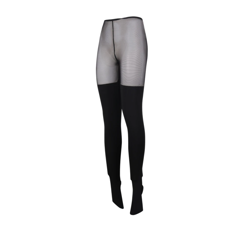 Norma Kamali Zwarte Mesh Dijhoge Legging Multicolor Dames
