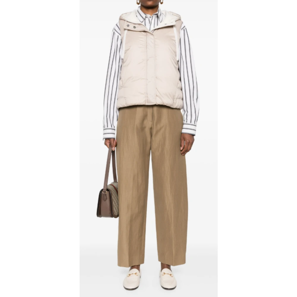 BRUNELLO CUCINELLI Gewatteerd Gilet met Monili Detail Beige Dames