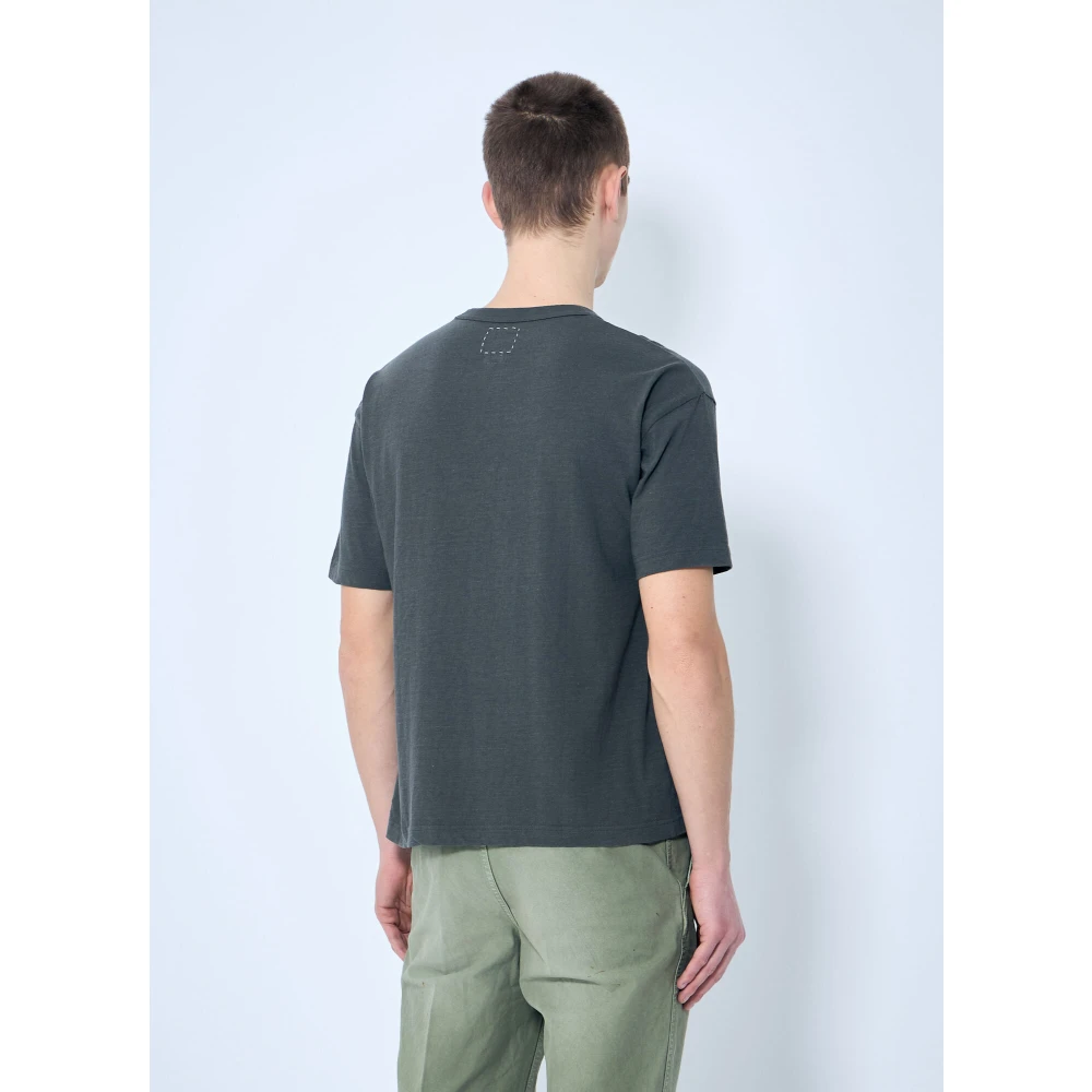 visvim Katoenen Jersey Crewneck T-Shirt met Logo Print Black Heren