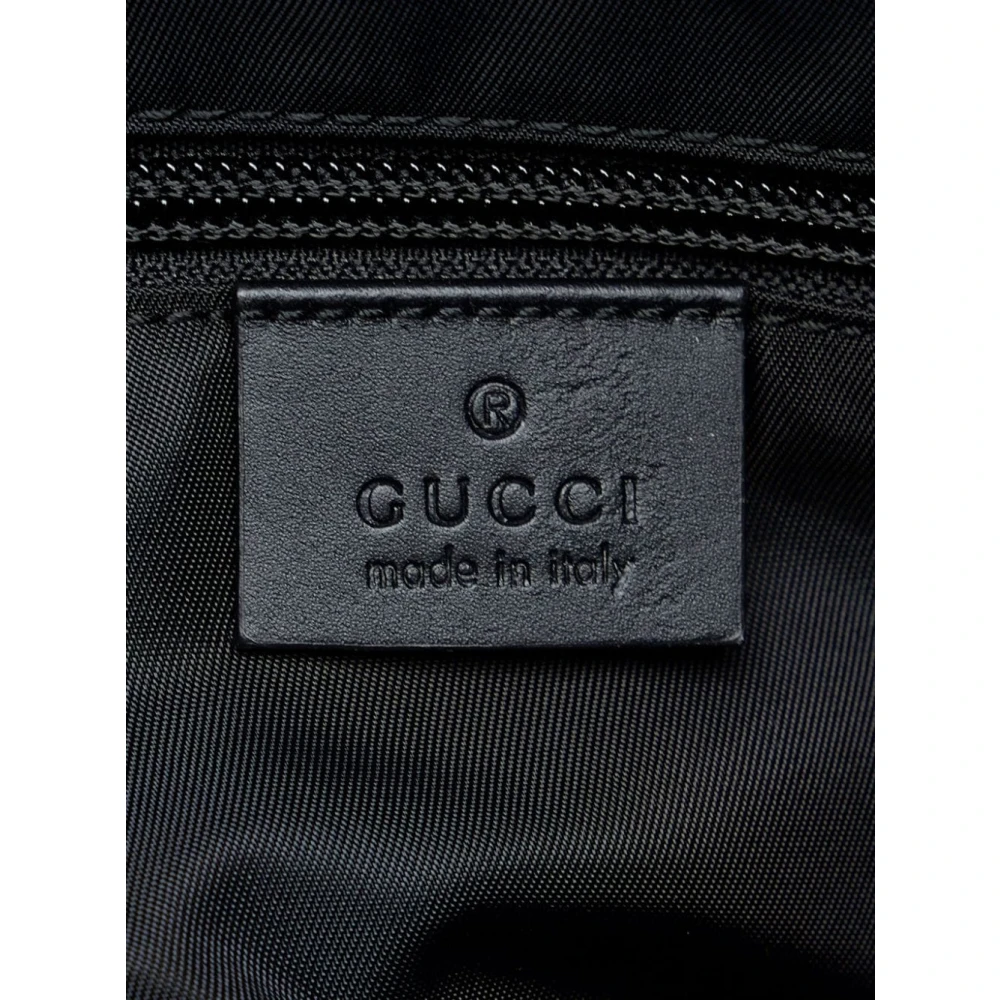 Gucci Zwarte Technocanvas Rugzak met Verstelbare Banden Black Unisex