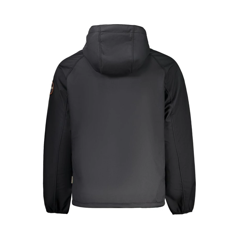 Napapijri Zwarte Hoodie met Rits Black Heren