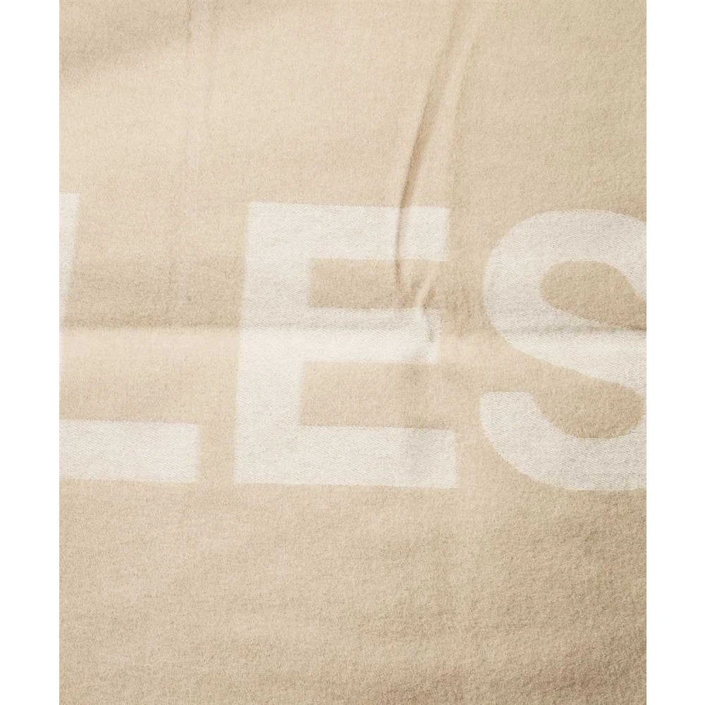 Les Deux Wollen Sjaal met Logo Intarsia Detail Multicolor Heren