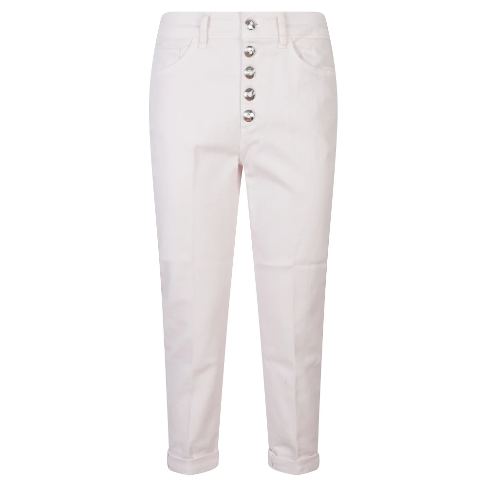 Dondup Women's Pink Cropped Jeans, W29, Koons Loose-Fit Jeans
