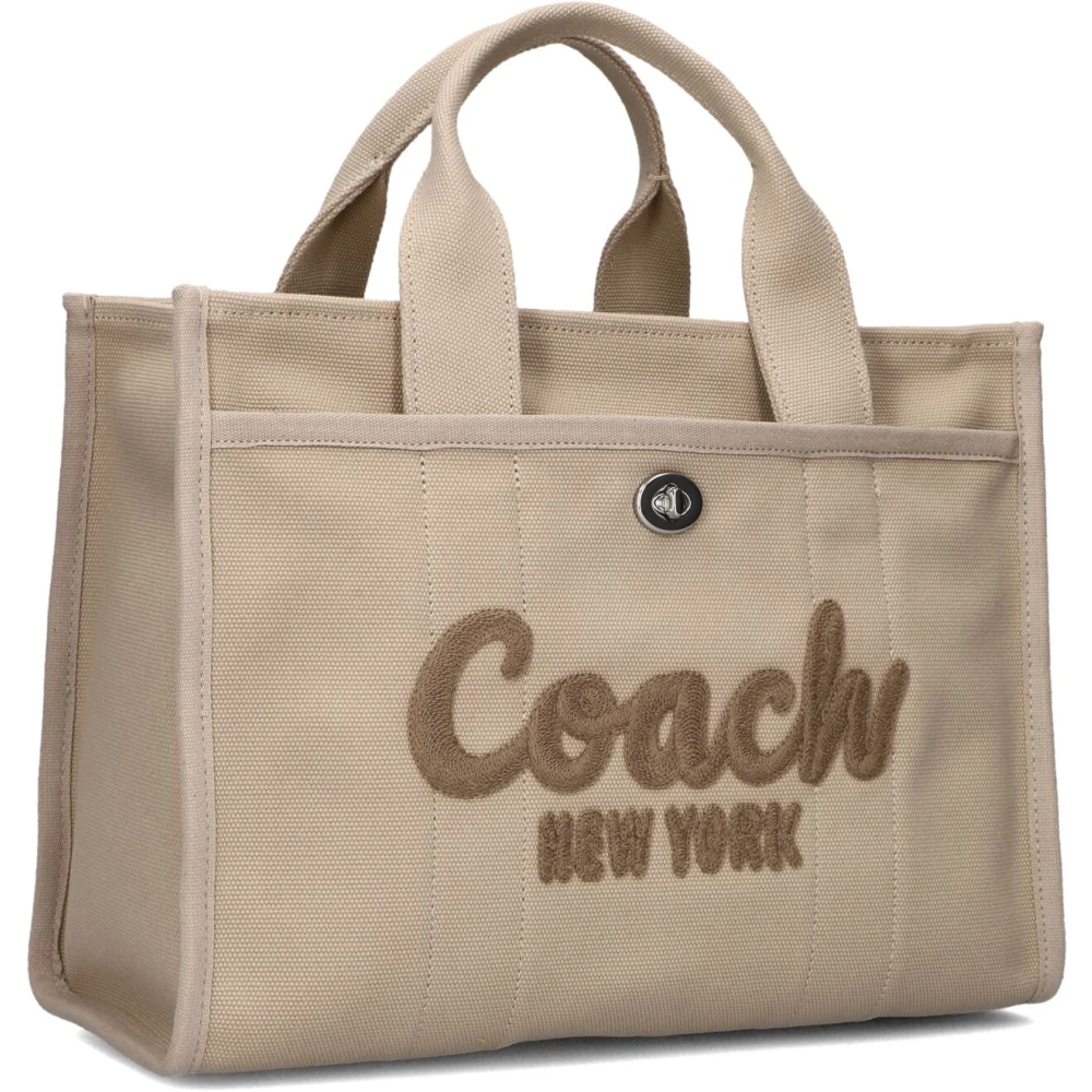 Coach Beige Cargo Tote Handtas Beige Dames
