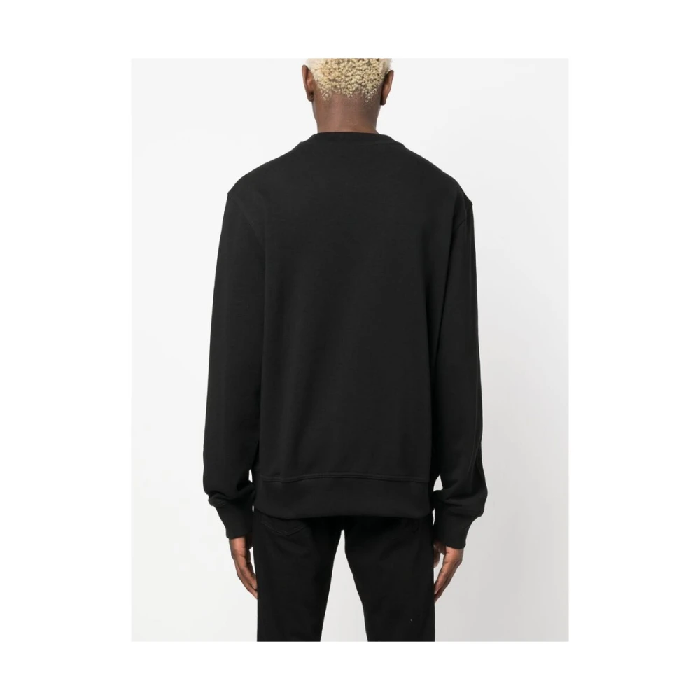 Hugo Boss Logo-print Katoenen Sweatshirt Black Heren