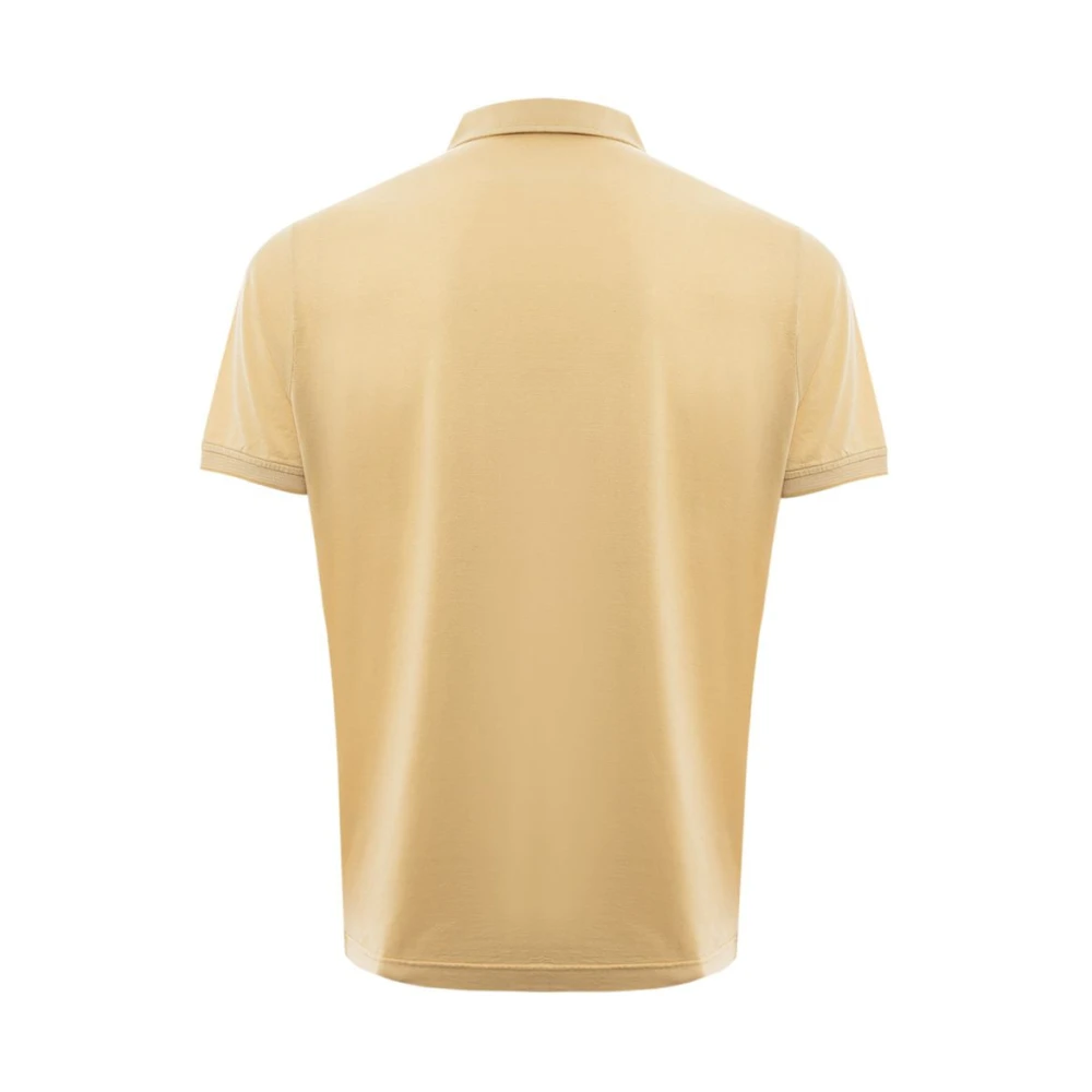 Loro Piana Geel Zijden Polo Shirt Yellow Heren