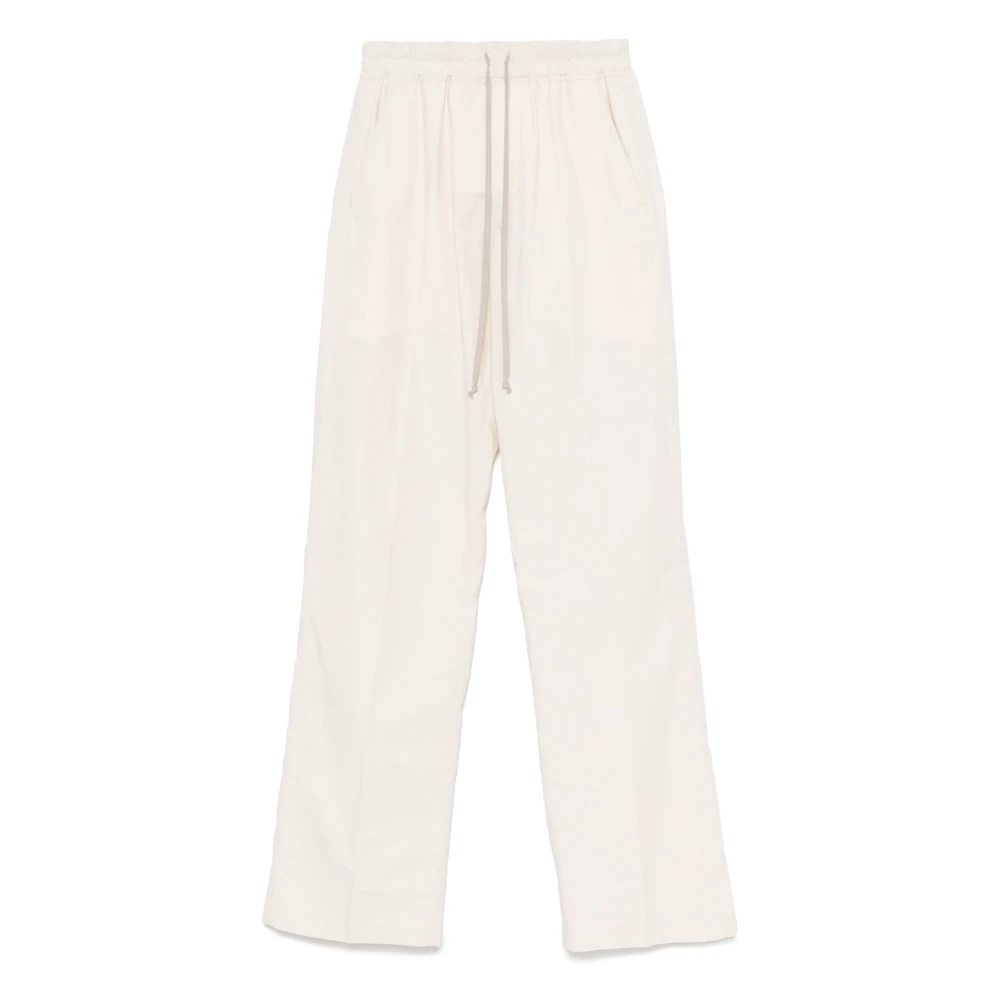 Rick Owens Witte Koordkatoenen Broek Italië White Heren