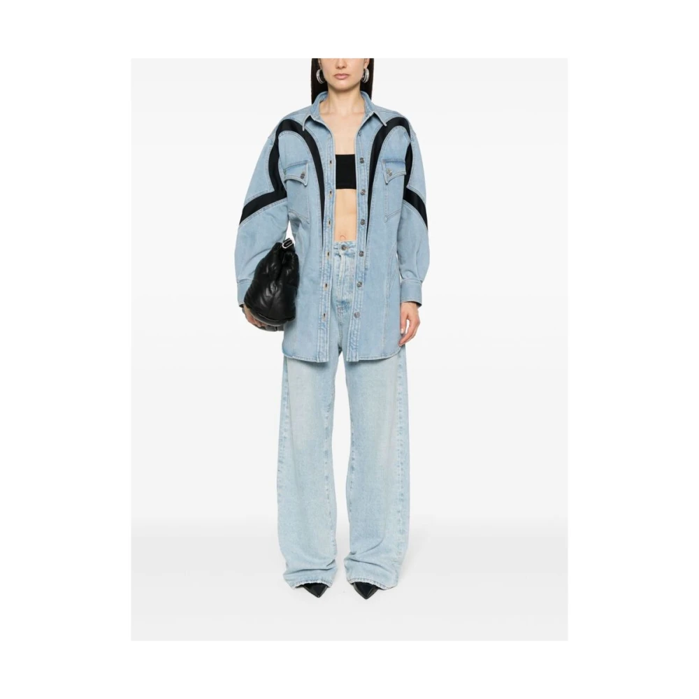 Mugler Shirts Blue Dames
