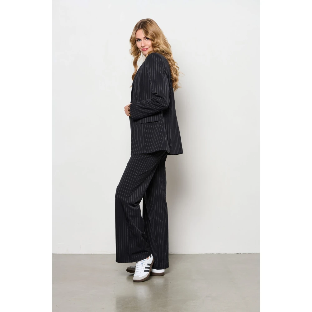 &Co Woman Wijde Broek Zomerse Stijl Black Dames