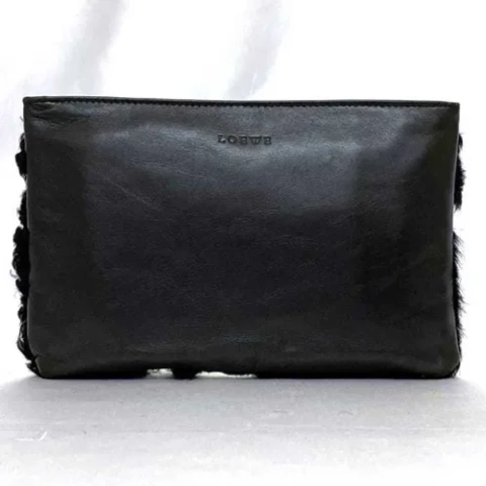 Loewe Pre-owned Leather pouches Black Dames