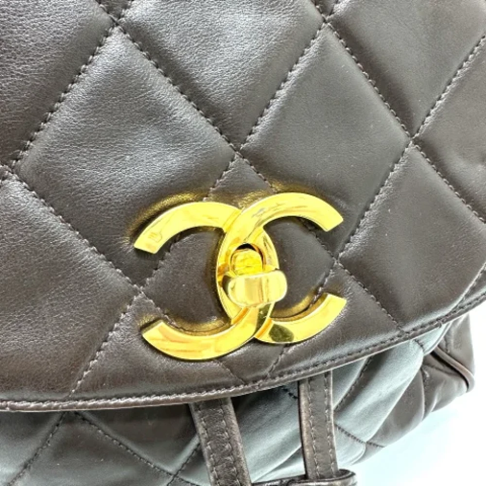 Chanel Vintage Pre-owned Leather chanel-bags Brown Dames