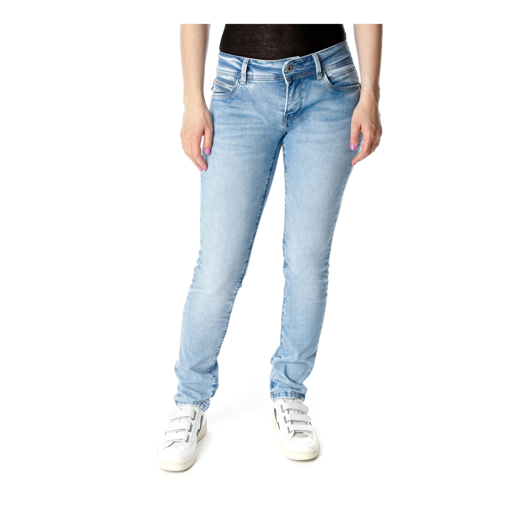 Pepe Jeans Donkerblauwe Slim Fit Jeans Blue Dames