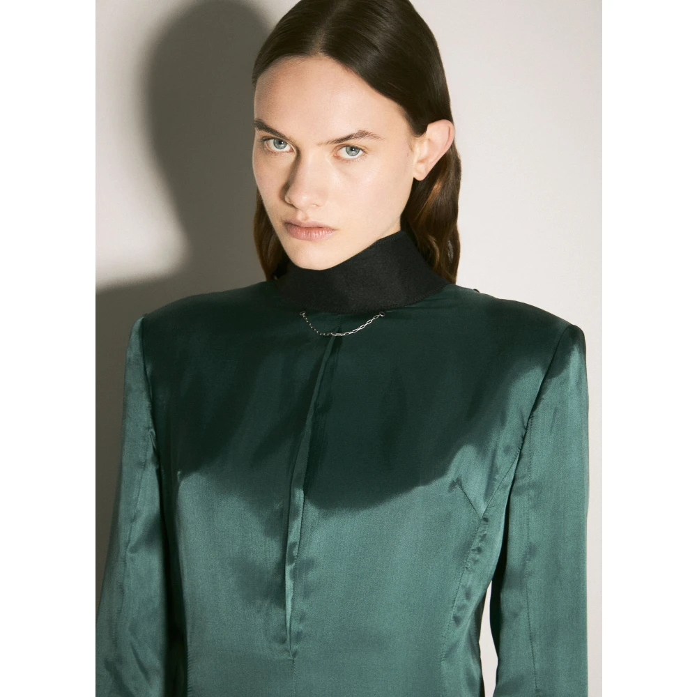 MM6 Maison Margiela Blazerjurk met satijnen afwerking Green Dames