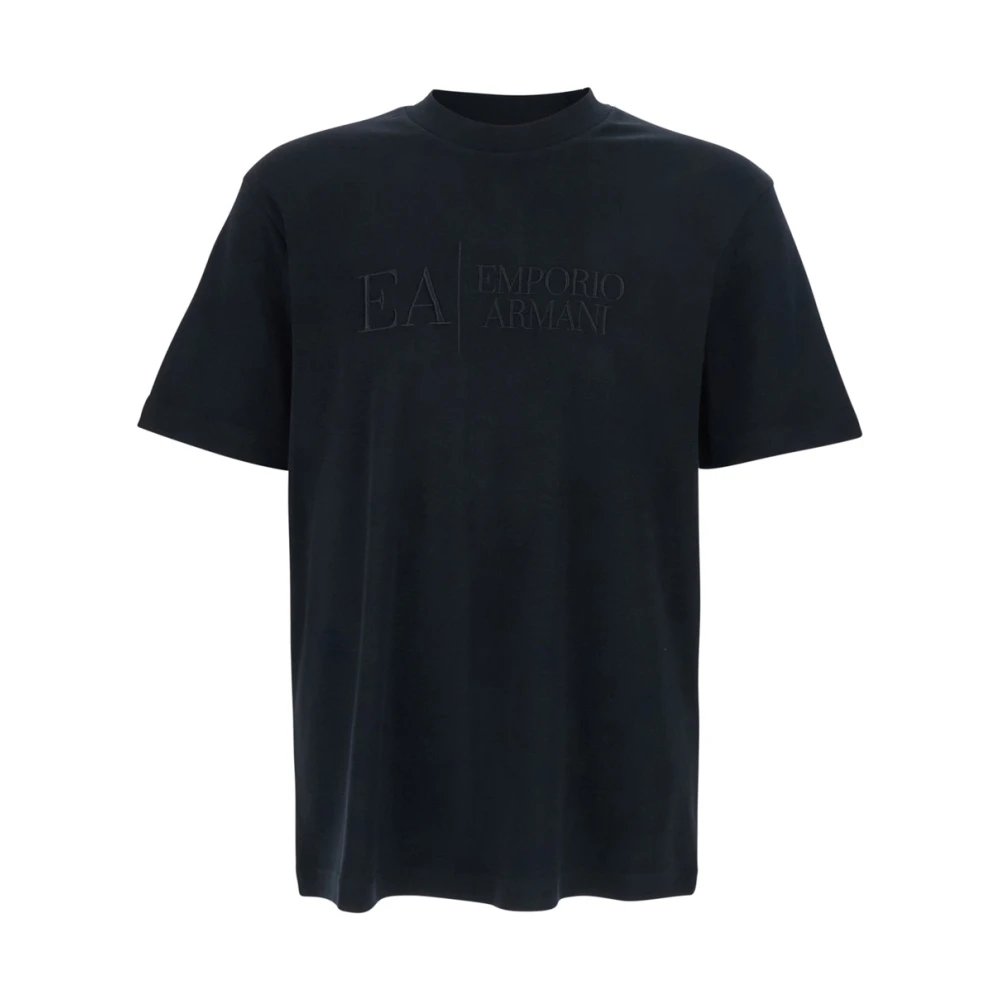 Emporio Armani Uomo Nero - Classic Cotton Jersey Crewneck T-Shirt - Tops - L