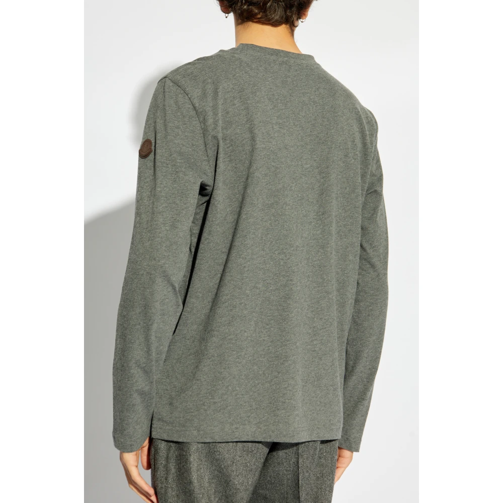 Moncler T-shirt met logo Gray Heren